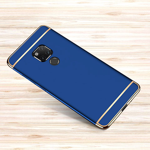 Coque Bumper Luxe Metal et Plastique Etui Housse M01 pour Huawei Mate 20 X 5G Bleu