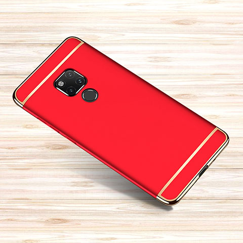 Coque Bumper Luxe Metal et Plastique Etui Housse M01 pour Huawei Mate 20 X Rouge