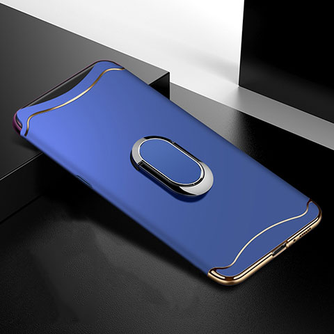 Coque Bumper Luxe Metal et Plastique Etui Housse M01 pour Oppo Find X Bleu