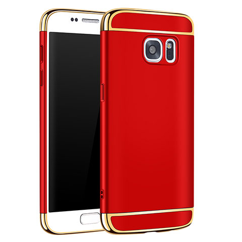 Coque Bumper Luxe Metal et Plastique Etui Housse M01 pour Samsung Galaxy S7 G930F G930FD Rouge