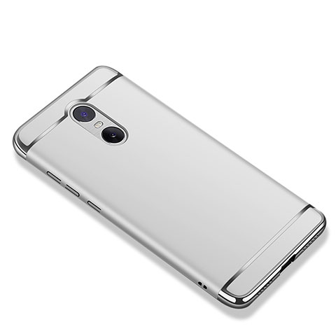 Coque Bumper Luxe Metal et Plastique Etui Housse M01 pour Xiaomi Redmi Note 4 Argent