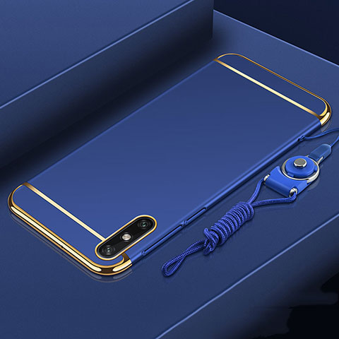 Coque Bumper Luxe Metal et Plastique Etui Housse M03 pour Huawei Enjoy 10e Bleu