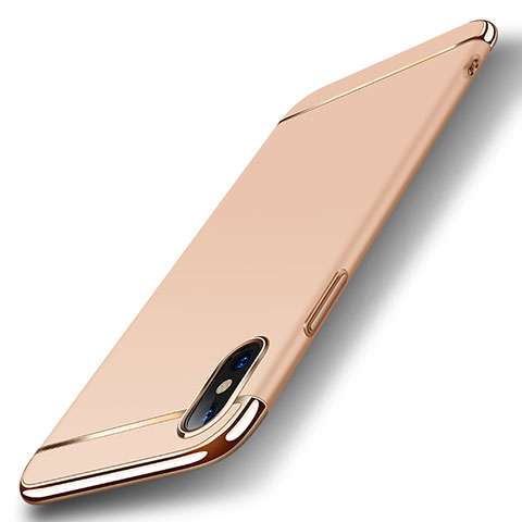Coque Bumper Luxe Metal et Plastique Etui Housse M05 pour Apple iPhone Xs Max Or