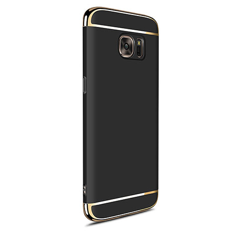 Coque Bumper Luxe Metal et Plastique Etui Housse M05 pour Samsung Galaxy S7 Edge G935F Noir