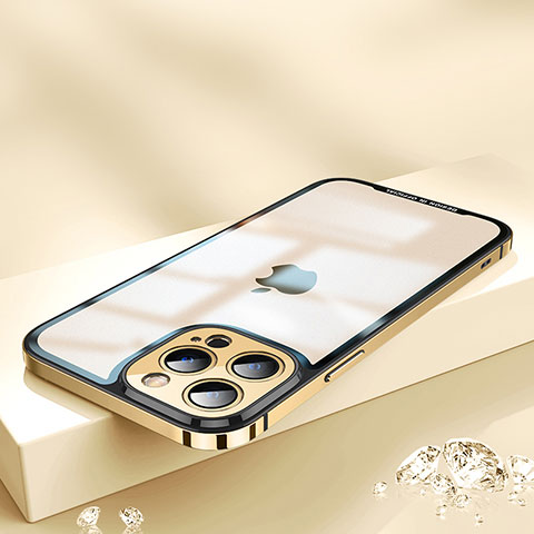 Coque Bumper Luxe Metal et Plastique Etui Housse QC2 pour Apple iPhone 12 Pro Violet