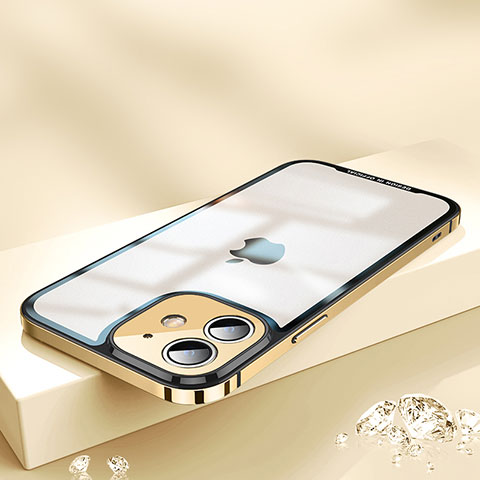 Coque Bumper Luxe Metal et Plastique Etui Housse QC2 pour Apple iPhone 12 Violet