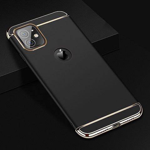 Coque Bumper Luxe Metal et Plastique Etui Housse T01 pour Apple iPhone 11 Noir