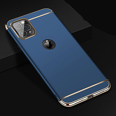 Coque Bumper Luxe Metal et Plastique Etui Housse T01 pour Apple iPhone 11 Pro Max Bleu