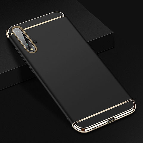 Coque Bumper Luxe Metal et Plastique Etui Housse T01 pour Huawei Nova 5 Noir
