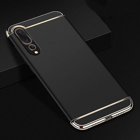 Coque Bumper Luxe Metal et Plastique Etui Housse T01 pour Huawei P20 Pro Noir
