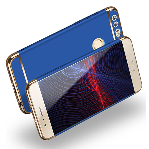Coque Bumper Luxe Metal et Plastique M01 pour Huawei Honor 8 Bleu