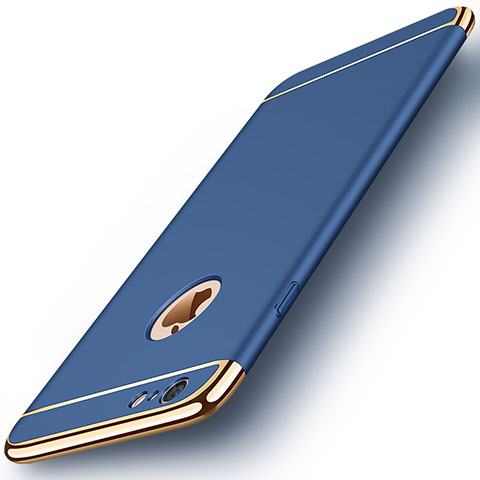 Coque Bumper Luxe Metal et Plastique pour Apple iPhone 6S Bleu