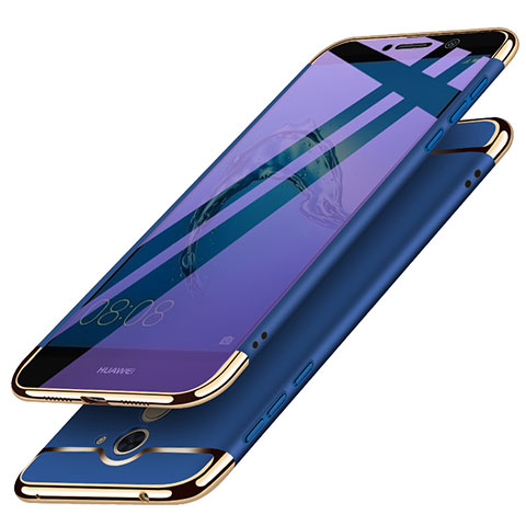 Coque Bumper Luxe Metal et Plastique pour Huawei Y7 Prime Bleu