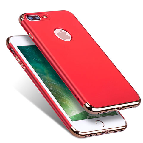 Coque Bumper Luxe Metal et Plastique R01 pour Apple iPhone 7 Plus Rouge