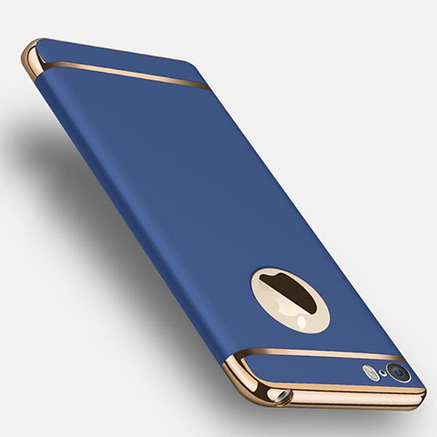 Coque Bumper Luxe Metal et Plastique T01 pour Apple iPhone 5 Bleu