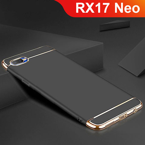 Coque Bumper Luxe Metal et Silicone Etui Housse M02 pour Oppo RX17 Neo Noir