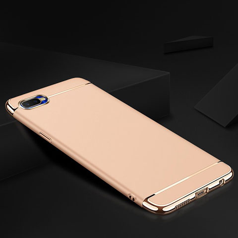 Coque Bumper Luxe Metal et Silicone Etui Housse M02 pour Oppo RX17 Neo Or