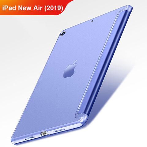 Coque Clapet Portefeuille Livre Cuir L01 pour Apple iPad Air 3 Bleu
