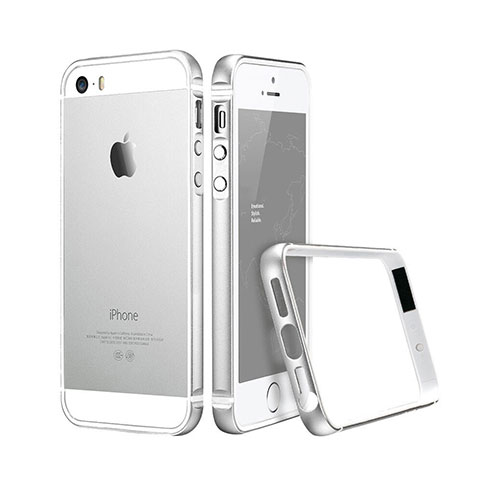 Coque Contour Luxe Aluminum Metal pour Apple iPhone 5 Argent