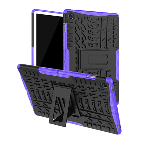 Coque Contour Silicone et Plastique Housse Etui Mat avec Support A01 pour Samsung Galaxy Tab S5e 4G 10.5 SM-T725 Violet