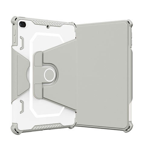 Coque Contour Silicone et Plastique Housse Etui Mat avec Support L05 pour Apple iPad Mini 5 (2019) Gris