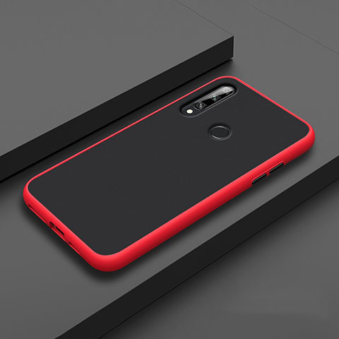 Coque Contour Silicone et Plastique Housse Etui Mat pour Huawei Enjoy 10 Plus Rouge