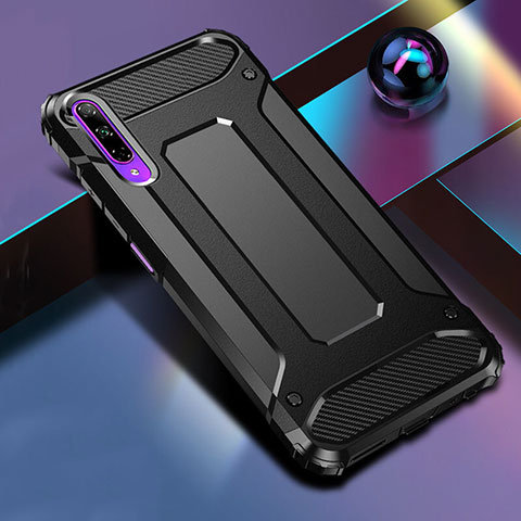 Coque Contour Silicone et Plastique Housse Etui Mat pour Huawei Honor 9X Pro Noir