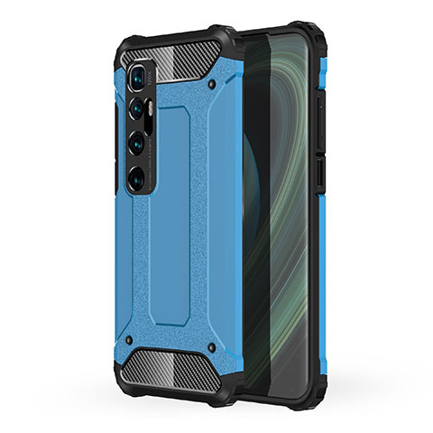 Coque Contour Silicone et Plastique Housse Etui Mat pour Xiaomi Mi 10 Ultra Bleu Ciel