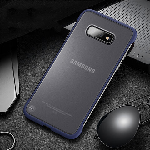 Coque Contour Silicone et Plastique Housse Etui Mat R01 pour Samsung Galaxy S10e Bleu