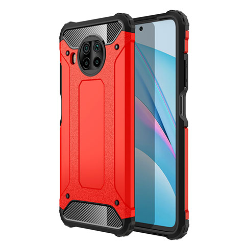 Coque Contour Silicone et Plastique Housse Etui Mat R01 pour Xiaomi Mi 10T Lite 5G Rouge
