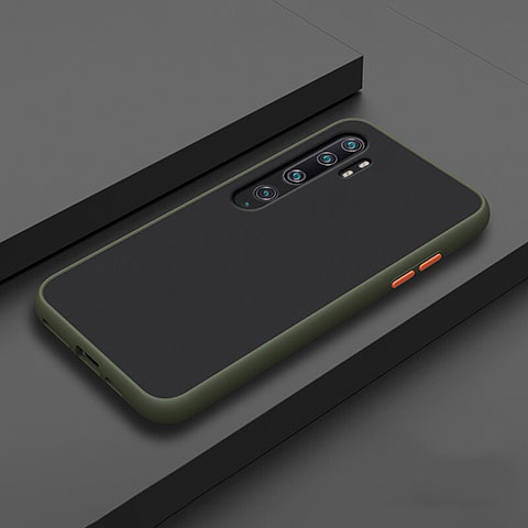 Coque Contour Silicone et Plastique Housse Etui Mat R02 pour Xiaomi Mi Note 10 Pro Vert