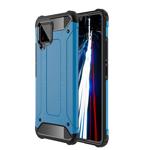 Coque Contour Silicone et Plastique Housse Etui Mat WL1 pour Samsung Galaxy A42 5G Bleu