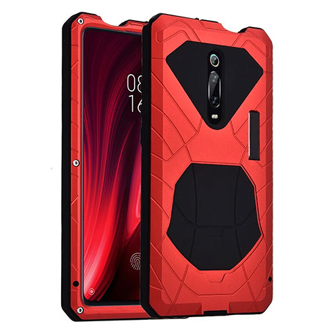 Coque Contour Silicone et Plastique Housse Etui Protection Integrale 360 Degres R01 pour Xiaomi Mi 9T Pro Rouge