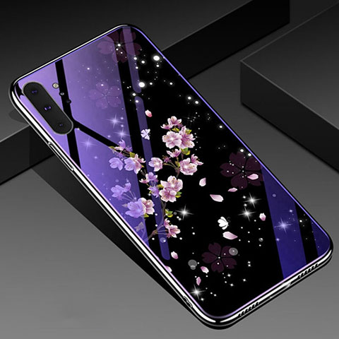 Coque Contour Silicone et Vitre Fleurs Miroir Etui Housse K01 pour Samsung Galaxy Note 10 Plus 5G Mixte