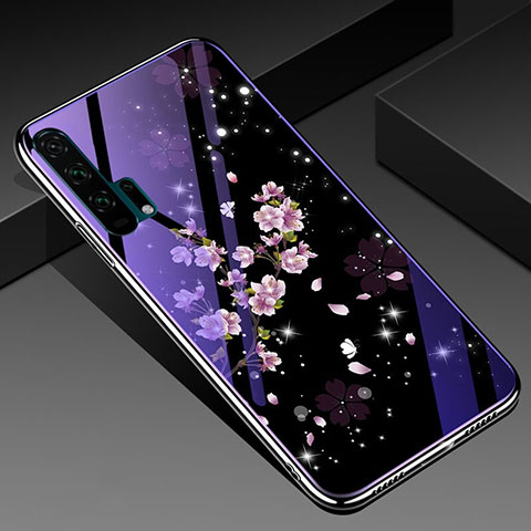 Coque Contour Silicone et Vitre Fleurs Miroir Etui Housse K02 pour Huawei Honor 20 Pro Mixte