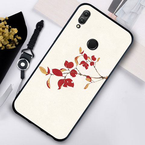 Coque Contour Silicone et Vitre Fleurs Miroir S02 pour Huawei Honor 10 Lite Rouge