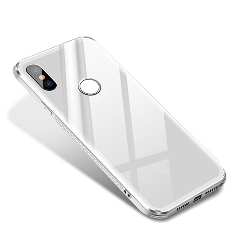 Coque Contour Silicone et Vitre Miroir Housse Etui pour Xiaomi Mi 8 SE Blanc