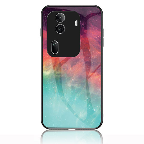 Coque Contour Silicone et Vitre Motif Fantaisie Miroir Etui Housse LS1 pour Oppo Reno11 Pro 5G Rouge