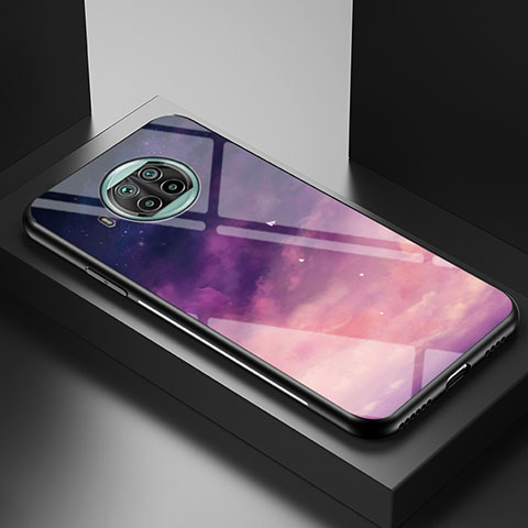 Coque Contour Silicone et Vitre Motif Fantaisie Miroir Etui Housse LS1 pour Xiaomi Mi 10T Lite 5G Violet