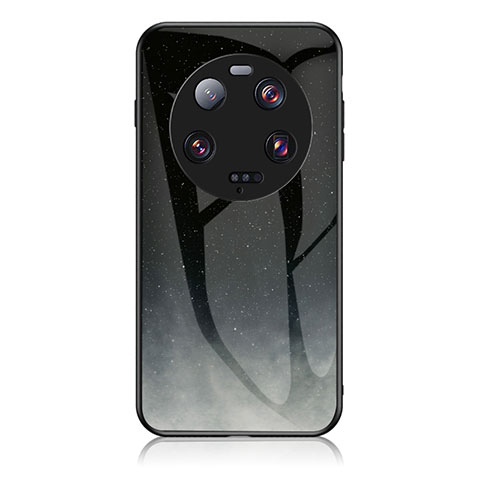 Coque Contour Silicone et Vitre Motif Fantaisie Miroir Etui Housse LS2 pour Xiaomi Mi 13 Ultra 5G Gris