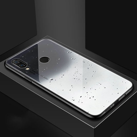 Coque Contour Silicone et Vitre Motif Fantaisie Miroir Etui Housse pour Huawei Nova 3i Gris