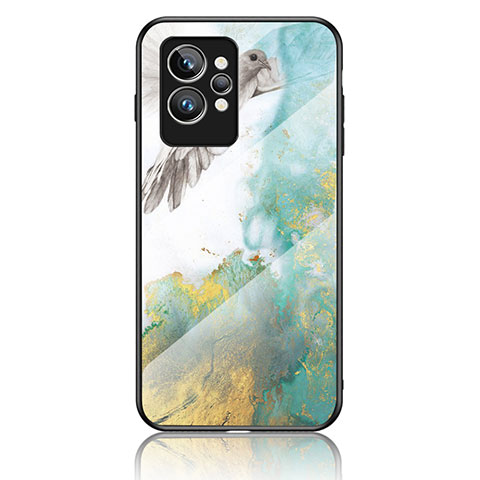 Coque Contour Silicone et Vitre Motif Fantaisie Miroir Etui Housse pour Realme GT2 Pro 5G Vert