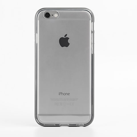 Coque Contour Silicone Transparente Gel pour Apple iPhone 6S Gris