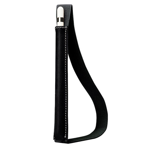 Coque en Cuir Protection Sac Pochette Elastique Douille de Poche Detachable P01 pour Apple Pencil Apple iPad Pro 12.9 Noir
