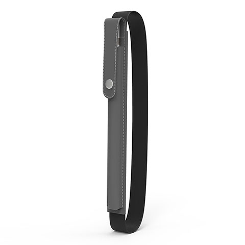 Coque en Cuir Protection Sac Pochette Elastique Douille de Poche Detachable pour Apple Pencil Apple iPad Pro 9.7 Gris
