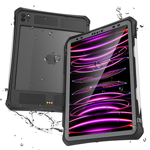 Coque Etanche Contour Silicone et Plastique Housse Etui Waterproof 360 Degres pour Apple iPad Pro 11 (2020) Noir