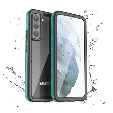 Coque Etanche Contour Silicone et Plastique Housse Etui Waterproof 360 Degres pour Samsung Galaxy S21 5G Vert