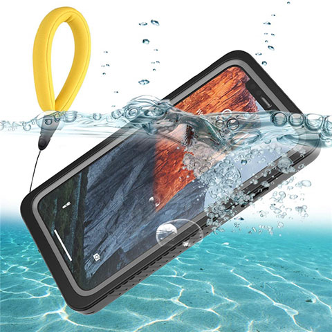 Coque Etanche Contour Silicone et Plastique Housse Etui Waterproof 360 Degres U01 pour Apple iPhone 11 Noir