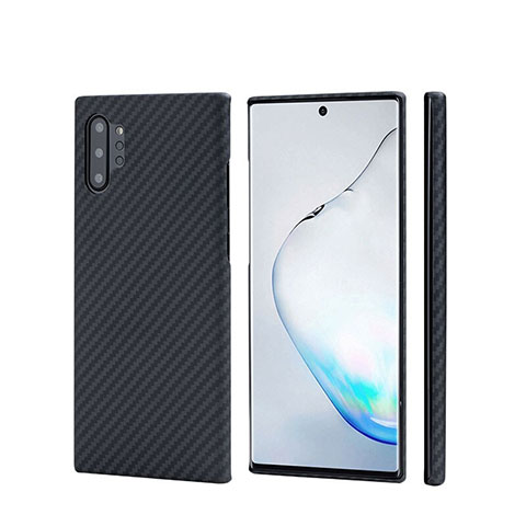 Coque Fibre de Carbone Housse Etui Luxe Serge C01 pour Samsung Galaxy Note 10 Plus Noir