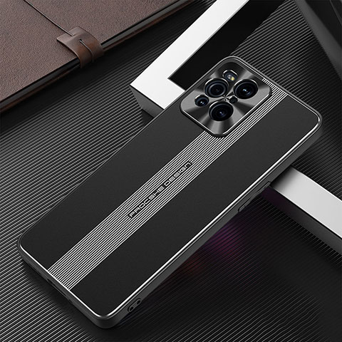Coque Luxe Aluminum Metal Housse et Bumper Silicone Etui J01 pour Oppo Find X3 Pro 5G Noir